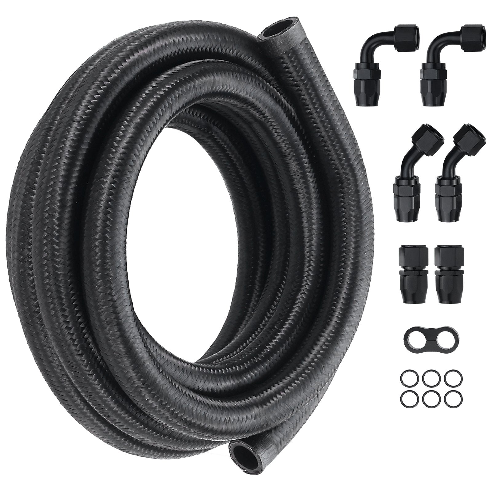 VEVOR 10AN Fuel Line Kit, 10 FT Fuel Hose Kit, 0.55