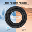 VEVOR 6AN Fuel Line Kit, 20 FT Fuel Hose Kit, 0.34