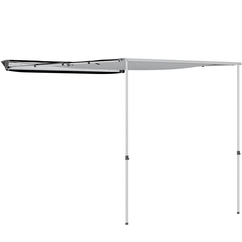VEVOR Car Awning, 6.5'x6.5' Vehicle Awning, Pull-Out Retractable Awning Rooftop, Waterproof UV50+ Car Side Awning, Telescoping Poles Trailer Tent Shade w/Carry Bag for SUV Outdoor Camping Travel, Grey
