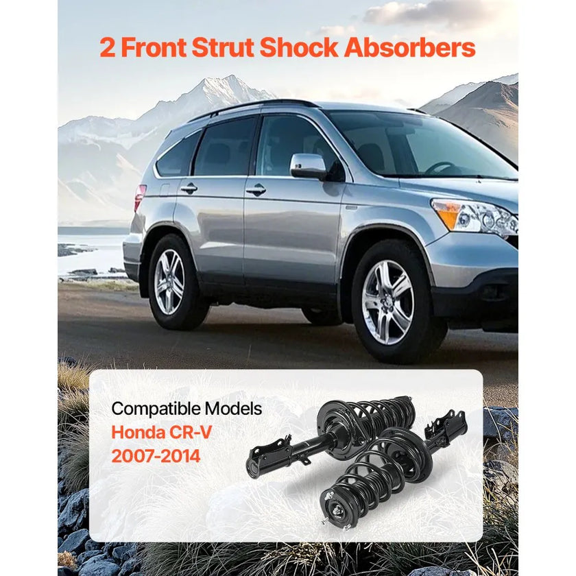 VEVOR Front Shock Absorber Strut Assembly 2Pcs Fit 2007-2014 Honda CR-V