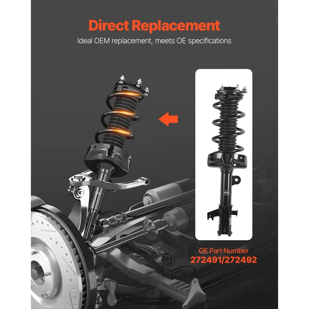 VEVOR Front Shock Absorber Strut Assembly 2Pcs Fit 2007-2014 Honda CR-V
