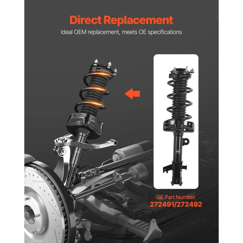 VEVOR Front Shock Absorber Strut Assembly 2Pcs Fit 2007-2014 Honda CR-V