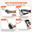 VEVOR Air Operated Grease Gun, 6000PSI, 14 OZ/400 CC Capacity Heavy Duty Pneumatic Grease Gun, with 18.5 Inch Flexible Hose, 1 Black Flat Coupler Pointed Coupler Bent Metal Pipe Locking Clamp Coupler
