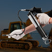 VEVOR Air Operated Grease Gun, 6000PSI, 14 OZ/400 CC Capacity Heavy Duty Pneumatic Grease Gun, with 18.5 Inch Flexible Hose, 1 Black Flat Coupler Pointed Coupler Bent Metal Pipe Locking Clamp Coupler
