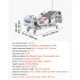 Premium 5-Function Full Electric Hospital Bed with Cardiac Chair, CPR, Trendelenburg Positioning & High-Density Mattress, 550 lb Capacity