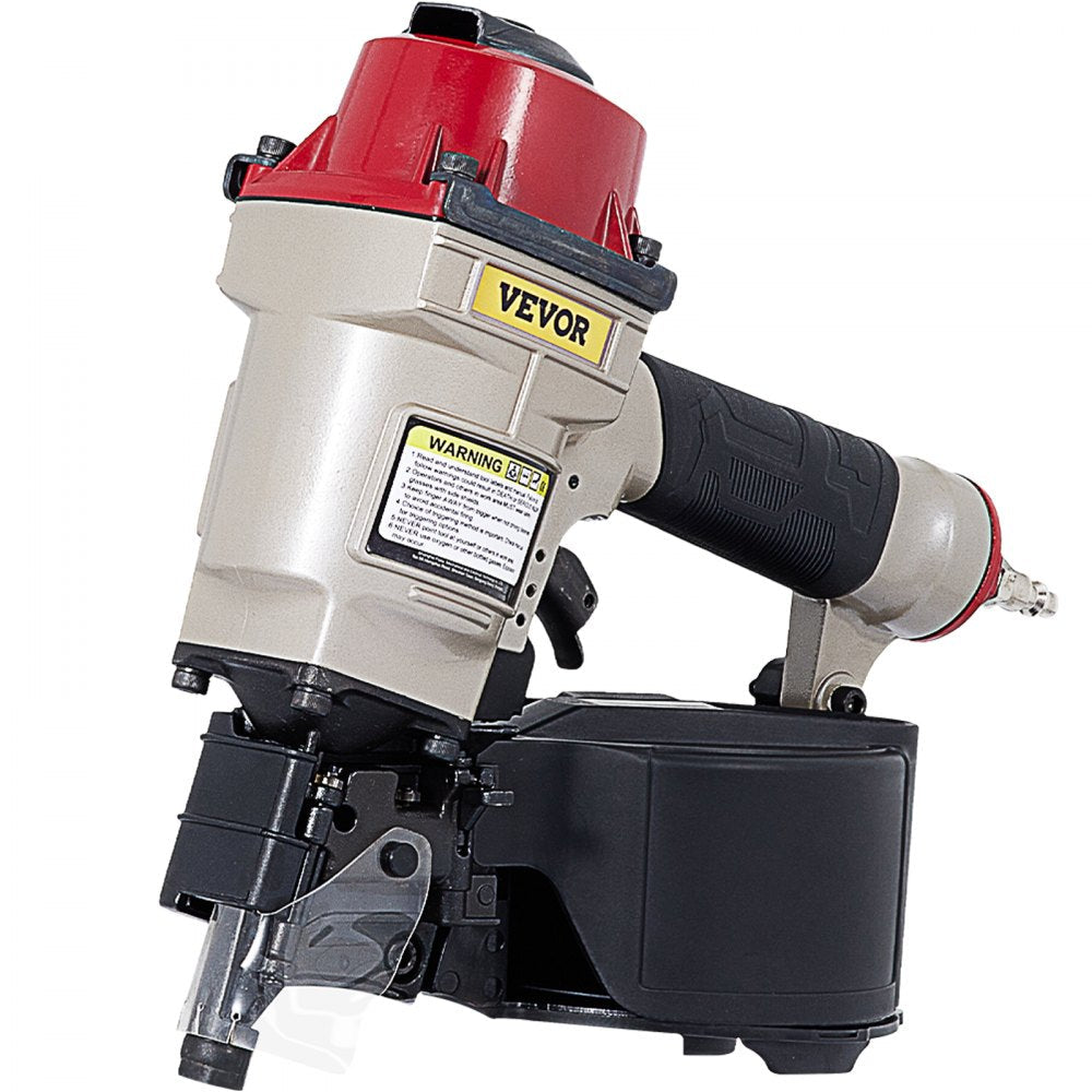 VEVOR Roofing Nail Gun CN55, Professional Coil Nailer from 1-Inch up to 2-1/4-Inch, Siding Nailer with Adjustable PC Magazine Coil Siding Nailer 15 Degree for Driving Roofing Nails Fast and Hard