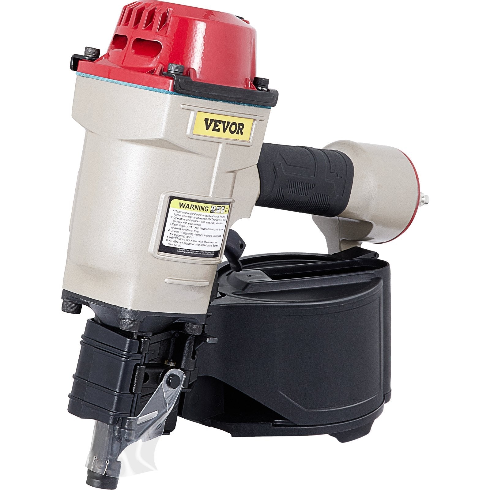 VEVOR Roofing Nail Gun CN70, Professional Coil Nailer from 1-3/4-Inch up to 2-3/4-Inch, Siding Nailer with Adjustable PC Magazine Coil Siding Nailer 15 Degree for Driving Roofing Nails Fast and Hard
