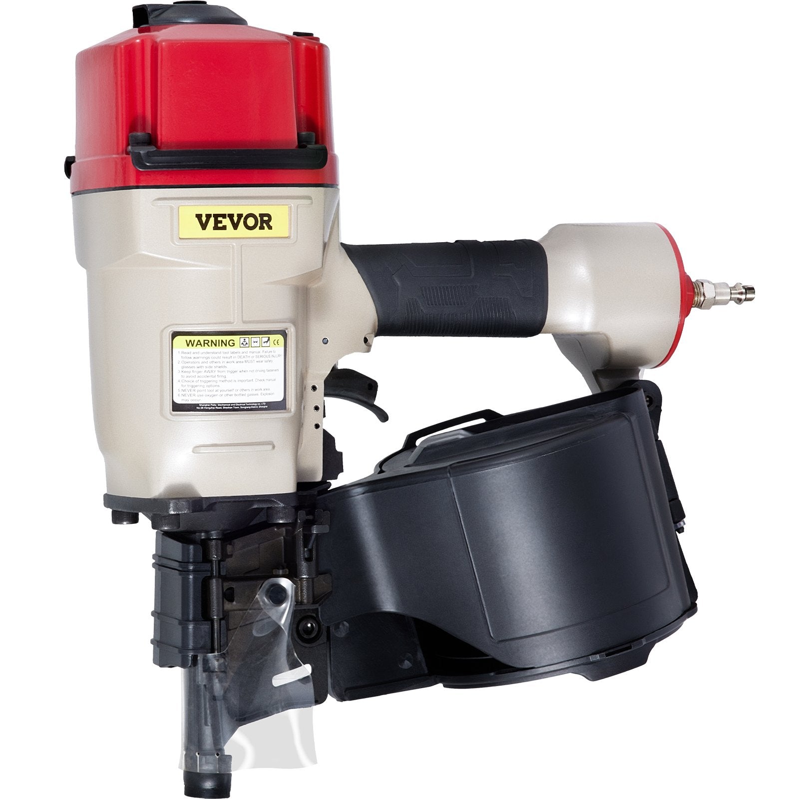 VEVOR Roofing Nail Gun CN80, Professional Coil Nailer from 2-Inch up to 3-1/4-Inch, Siding Nailer with Adjustable PC Magazine Coil Siding Nailer 15 Degree for Driving Roofing Nails Fast and Hard