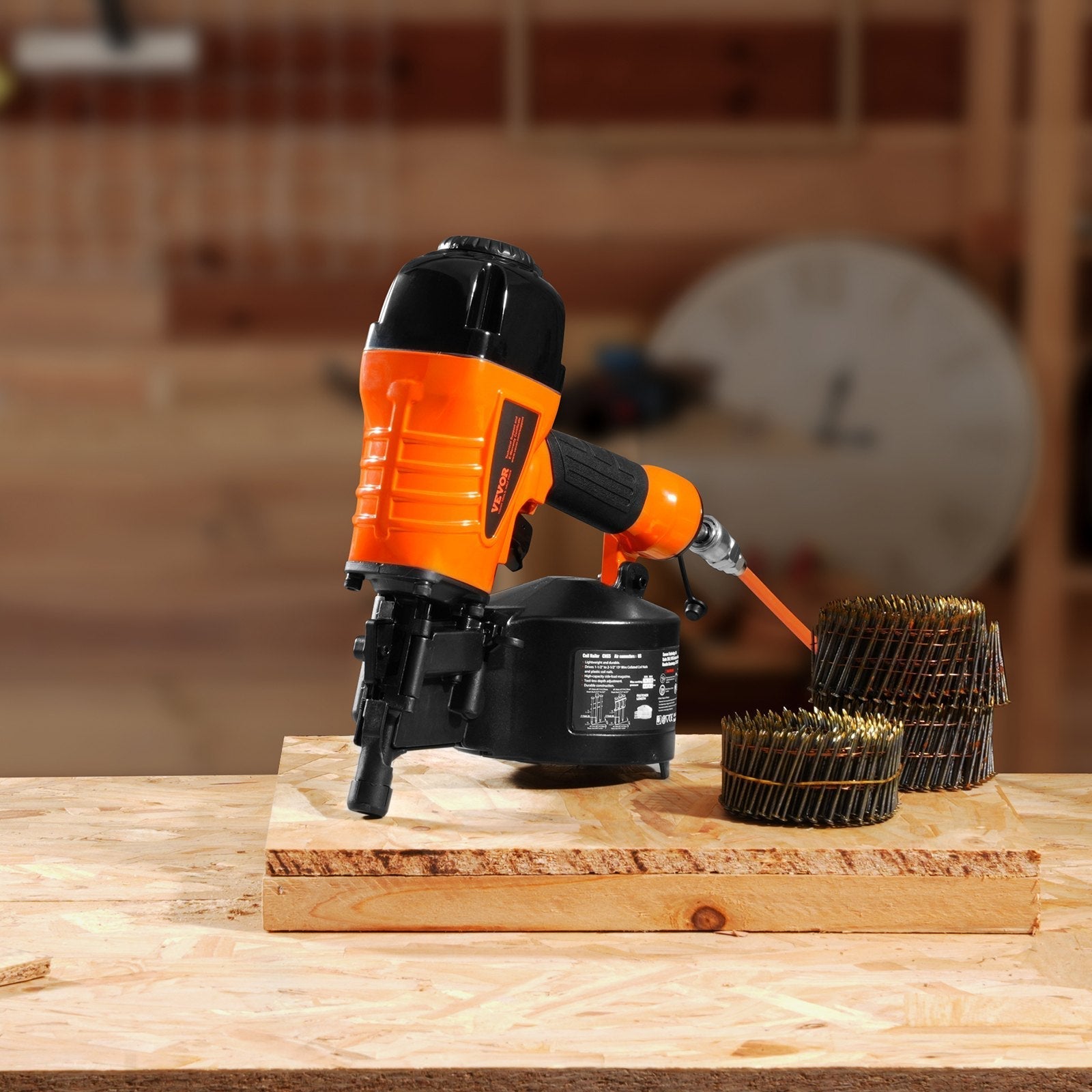 VEVOR CN65 Coil Siding Nailer 1-1/4