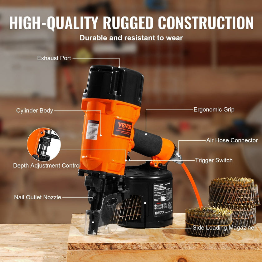 VEVOR CN83N Coil Siding Nailer 2