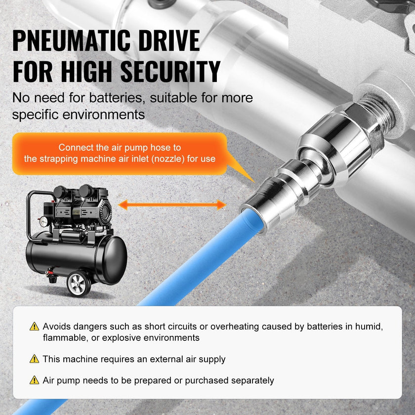 VEVOR Pneumatic Strapping Tool Hand Held Strapping Machine for 3/4