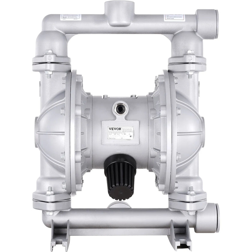 VEVOR Air Operated Double Diaphragm Pump, 44GPM, Max 115PSI Air Waste Oil Pneumatic Transfer Pump with 2 Extra Diaphragms, 1-1/2 inch Inlet & Outlet Aluminum Alloy Diaphragm Pump for Diesel Grease Oil
