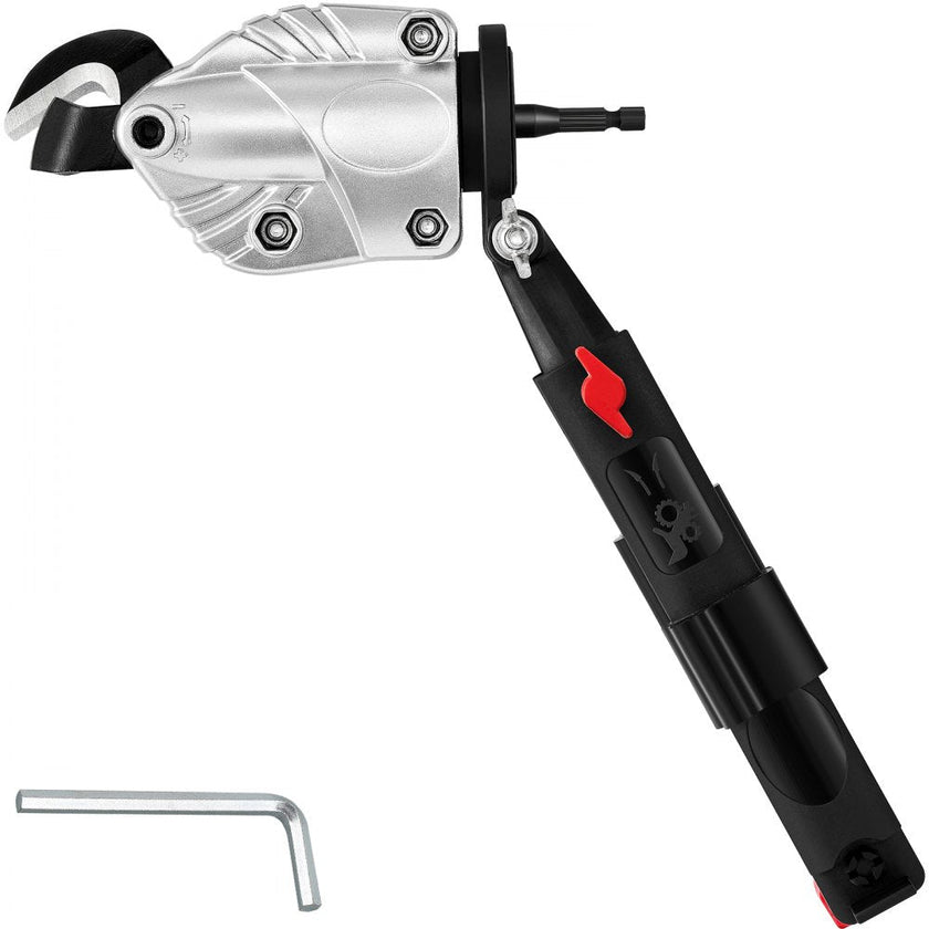 VEVOR Metal Cutter Drill Attachment, Metal Shears Attachment with 360 Degree Pivoting Head, for Cutting Max. 21 GA Stainless Steel, 18 GA Galvanized Steel, and 14 GA Aluminum Metal Sheets