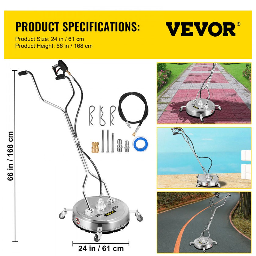 Surface
Cleaner Pressure Flat Surface Cleaning 24 Inch Flat Surface Cleaner