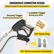 VEVOR Pressure Washer Surface Cleaner, 24'', Max. 4000 PSI Pressure by 2 Nozzles for Cleaning Driveways, Sidewalks, Stainless Steel Frame w/ Rotating Dual Handle, Wheels, Fit for 3/8'' Quick Connector