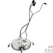 VEVOR Pressure Washer Surface Cleaner, 24'', Max. 4000 PSI Pressure by 2 Nozzles for Cleaning Driveways, Sidewalks, Stainless Steel Frame w/ Rotating Dual Handle, Wheels, Fit for 3/8'' Quick Connector