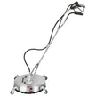 VEVOR Pressure Washer Surface Cleaner, 24'', Max. 4000 PSI Pressure by 2 Nozzles for Cleaning Driveways, Sidewalks, Stainless Steel Frame w/ Rotating Dual Handle, Wheels, Fit for 3/8'' Quick Connector