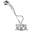 VEVOR Pressure Washer Surface Cleaner, 24'', Max. 4000 PSI Pressure by 2 Nozzles for Cleaning Driveways, Sidewalks, Stainless Steel Frame w/ Rotating Dual Handle, Wheels, Fit for 3/8'' Quick Connector