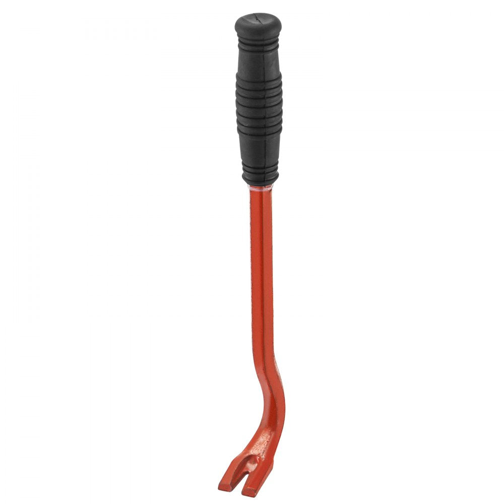 Deck Wrecker Pry Bar 4-Tine, Deck Wrecking Bar with 56-Inch Long Handle, Demolition Bar, 2-Inch Spacing between Tines, Deck Pry Bar with Nail Puller, Deck Wrecker Tool Heavy-Duty Steel, Yellow