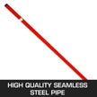 3t Pry Lever Bar 6600lbs Capacity Steel Pry Lever Bar W/wheels 5' Length Handle