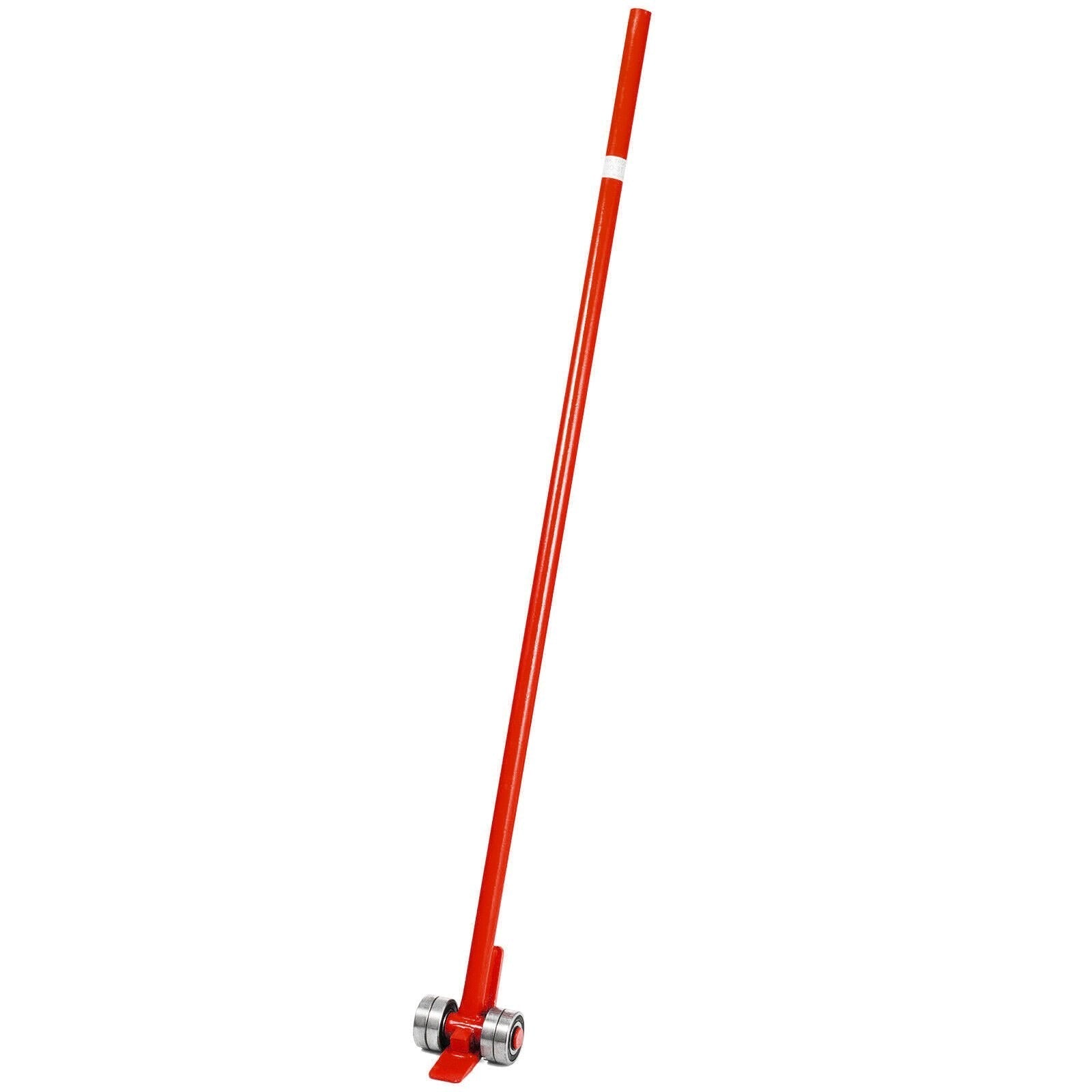 3t Pry Lever Bar 6600lbs Capacity Steel Pry Lever Bar W/wheels 5' Length Handle