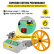 VEVOR Automatic Hot and Cold Tape Cutting Machine 440W 350°C Zipper Braided Tape Ribbon Cutter 100mm Metal Strip Precise Digital Belt Cutter for Nylon Plastic