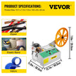 VEVOR Automatic Hot and Cold Tape Cutting Machine 440W 350°C Zipper Braided Tape Ribbon Cutter 100mm Metal Strip Precise Digital Belt Cutter for Nylon Plastic