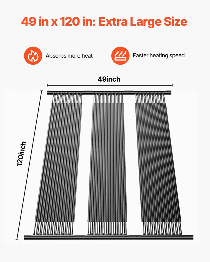 VEVOR Solar Pool Heater 4 x 10 Foot Aboveground & Inground Pool Heating System