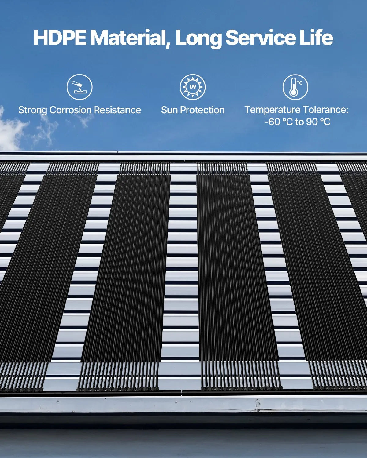 VEVOR Solar Pool Heater 4 x 10 Foot Aboveground Pool Heating System( 4 Panels)