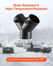 VEVOR 3-Inch Diesel Heater Duct Connector, Y Branch Air Vent Duct with Dual 90° Adjustable Valves, 3-Way Black Joint Connector for 2KW, 5KW, 8KW Diesel Heaters