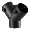 VEVOR 3-Inch Diesel Heater Duct Connector, Y Branch Air Vent Duct with Dual 90° Adjustable Valves, 3-Way Black Joint Connector for 2KW, 5KW, 8KW Diesel Heaters