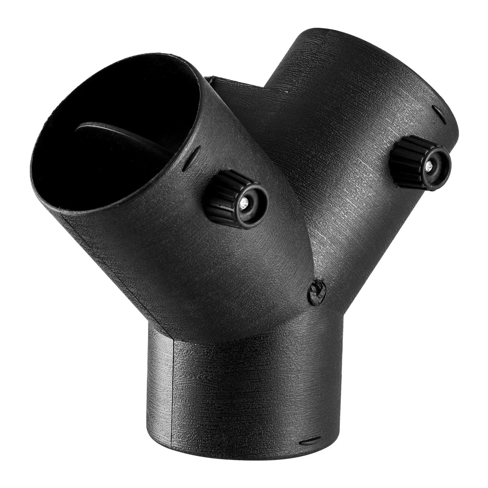 VEVOR 3-Inch Diesel Heater Duct Connector, Y Branch Air Vent Duct with Dual 90° Adjustable Valves, 3-Way Black Joint Connector for 2KW, 5KW, 8KW Diesel Heaters