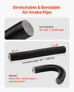 VEVOR Diesel Heater Intake Pipe Kit, 0.98 Inch Car Air Parking Heater Ducting Hose, Stretchable & Bendable Air Intake Filter Silencer for 2KW, 5KW, 8KW Diesel Heaters