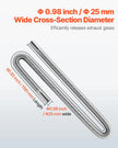 VEVOR Diesel Heater Exhaust Hose, 47.2 inch Stainless Steel Flexible Pipe with 2 Clamps for 2KW/5KW/8KW Diesel Heaters