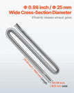 VEVOR Diesel Heater Exhaust Hose, 58.7 inch Stainless Steel Flexible Pipe with 2 Clamps for 2KW/5KW/8KW Diesel Heaters