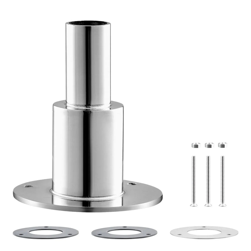 VEVOR Thru Hull Exhaust Skin Fitting – 0.94 Inch Straight Diesel Heater Exhaust Kit with Screws, Nuts & Gasket, 316 Stainless Steel