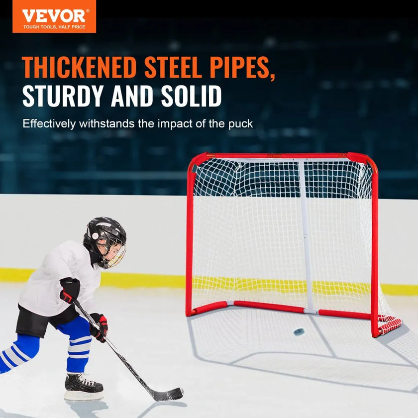 VEVOR Youth Street Hockey Net Indoor Outdoor Steel Hockey Goal for Kids 54