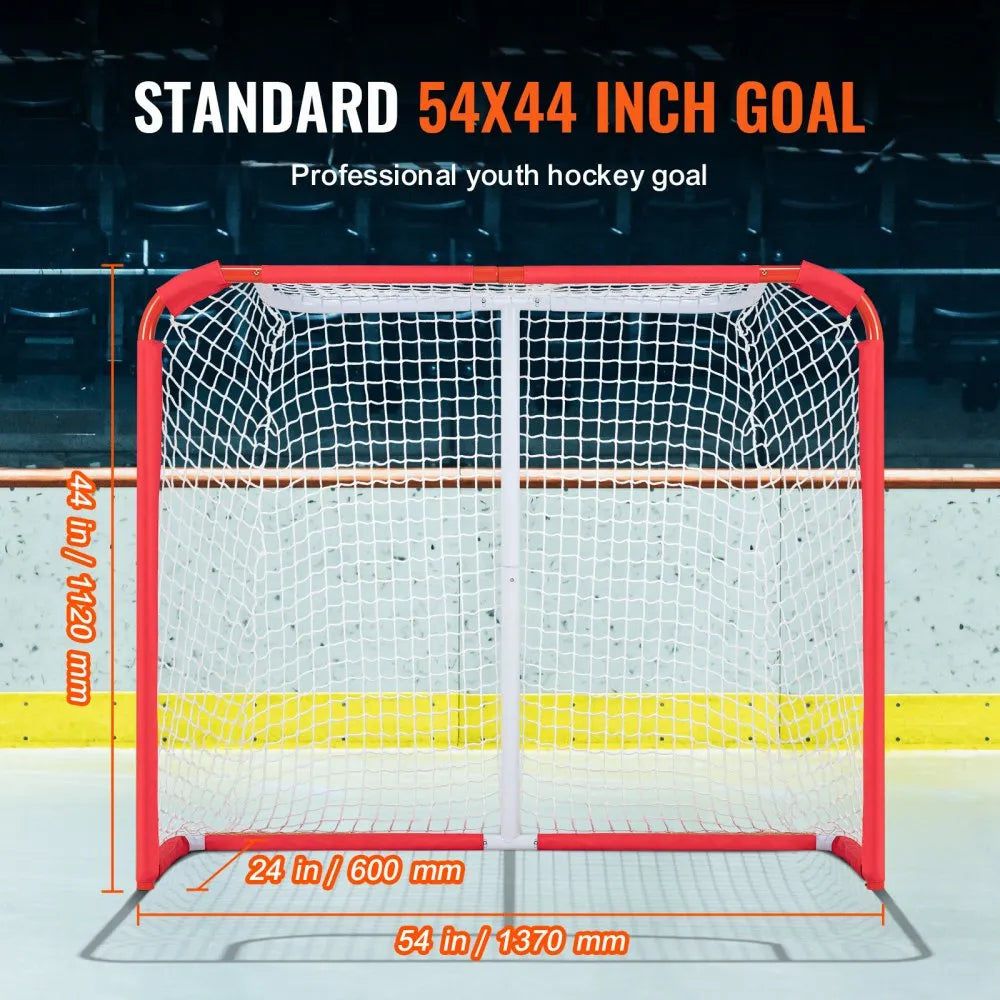 VEVOR Youth Street Hockey Net Indoor Outdoor Steel Hockey Goal for Kids 54