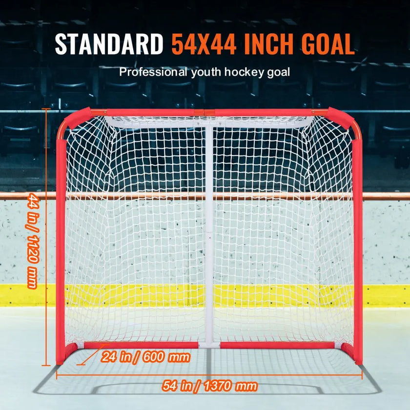 VEVOR Youth Street Hockey Net Indoor Outdoor Steel Hockey Goal for Kids 54