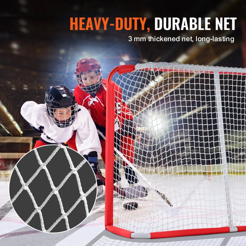 VEVOR Youth Street Hockey Net Indoor Outdoor Steel Hockey Goal for Kids 54