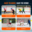 VEVOR Youth Street Hockey Net Indoor Outdoor Steel Hockey Goal for Kids 54