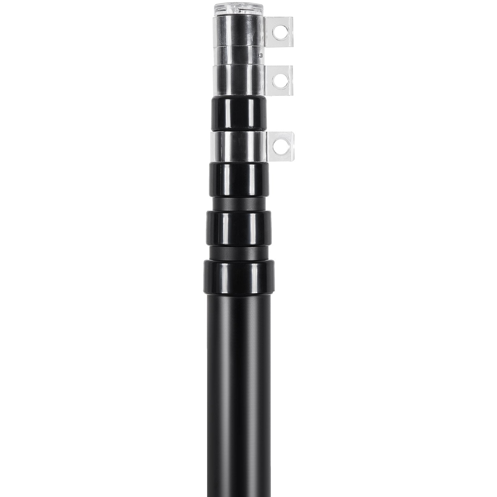 VEVOR 20FT Telescopic Flagpole Kit Heavy Duty Aluminum Flag Pole Black