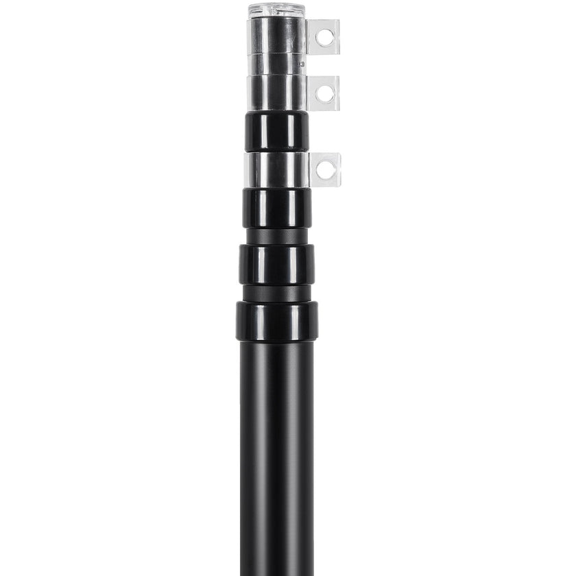 VEVOR 20FT Telescopic Flagpole Kit Heavy Duty Aluminum Flag Pole Black