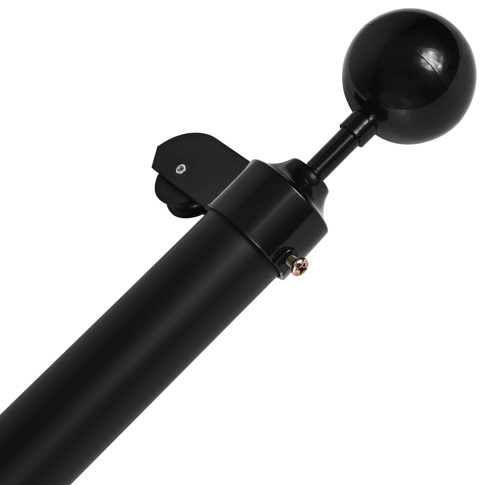 VEVOR 20FT Detachable Flagpole Kit Heavy Duty Aluminum Flag Pole Black
