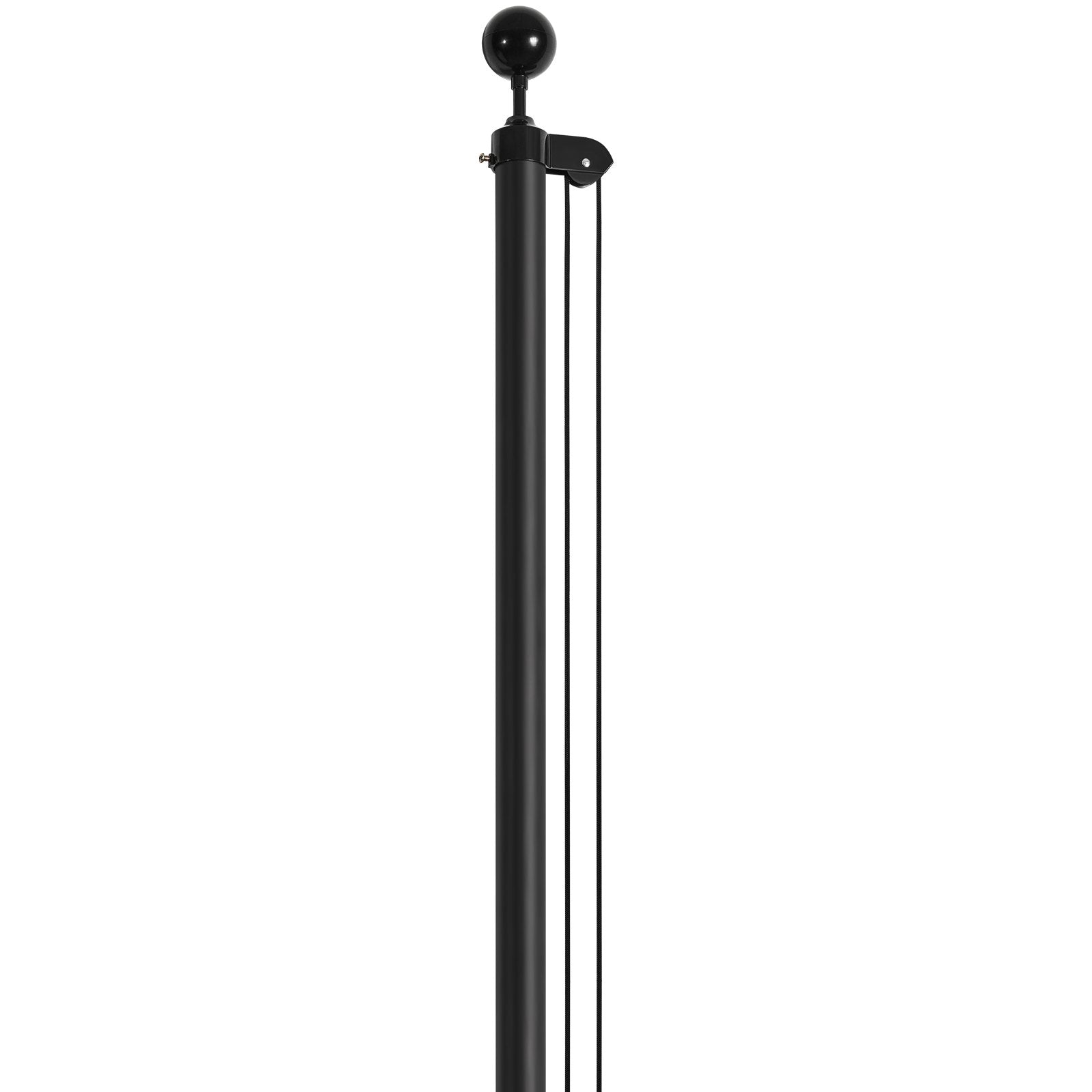 VEVOR 20FT Detachable Flagpole Kit Heavy Duty Aluminum Flag Pole Black