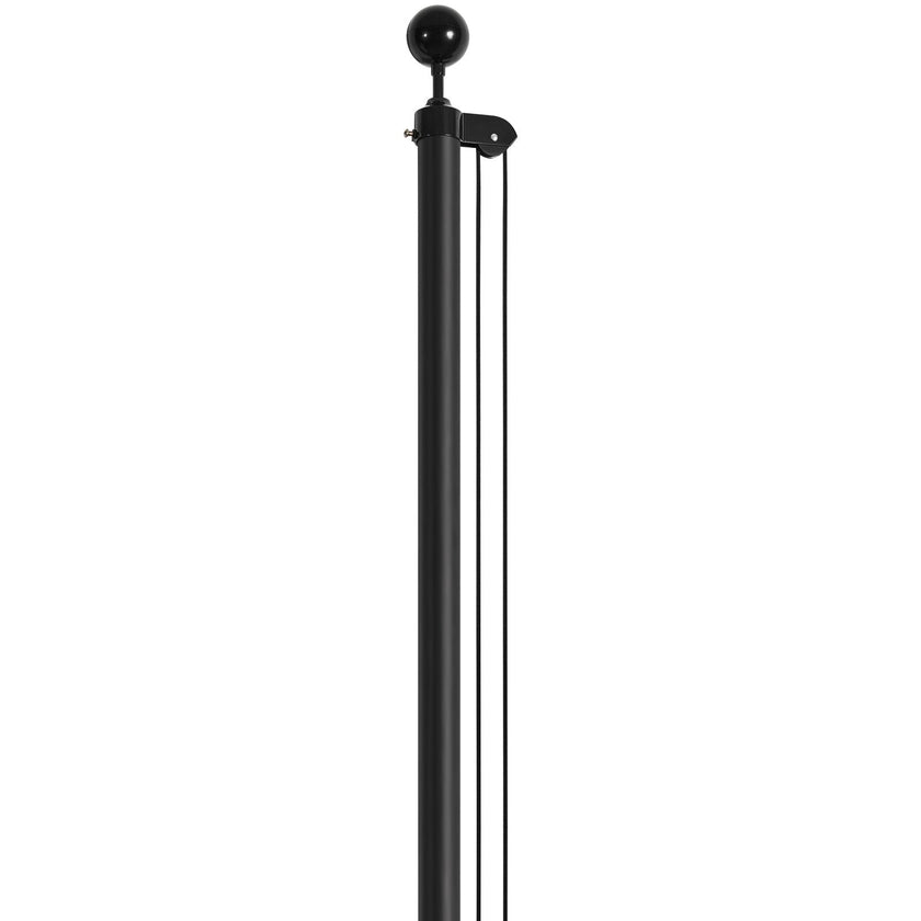 VEVOR 20FT Detachable Flagpole Kit Heavy Duty Aluminum Flag Pole Black