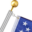 VEVOR 20FT Telescopic Flagpole Kit Heavy Duty Aluminum Flag Pole Silver