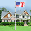 VEVOR 30FT Telescopic Flagpole Kit Heavy Duty Aluminum Flag Pole Silver