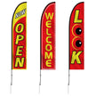 VEVOR Open Flags for Business Advertising Feather Flag Kit Open Look Welcome