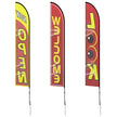 VEVOR Open Flags for Business Advertising Feather Flag Kit Open Look Welcome